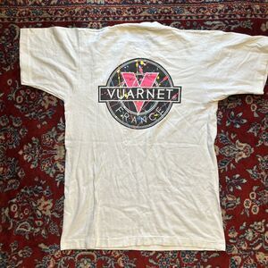 Vintage USA Made 90's Vuarnet France Neon Singles Stitch Shirt Size M VGC